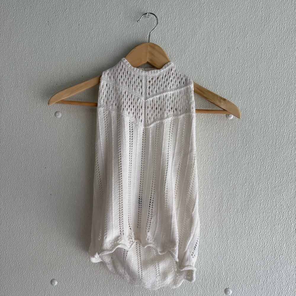 Almost Famous White Knit Blouse